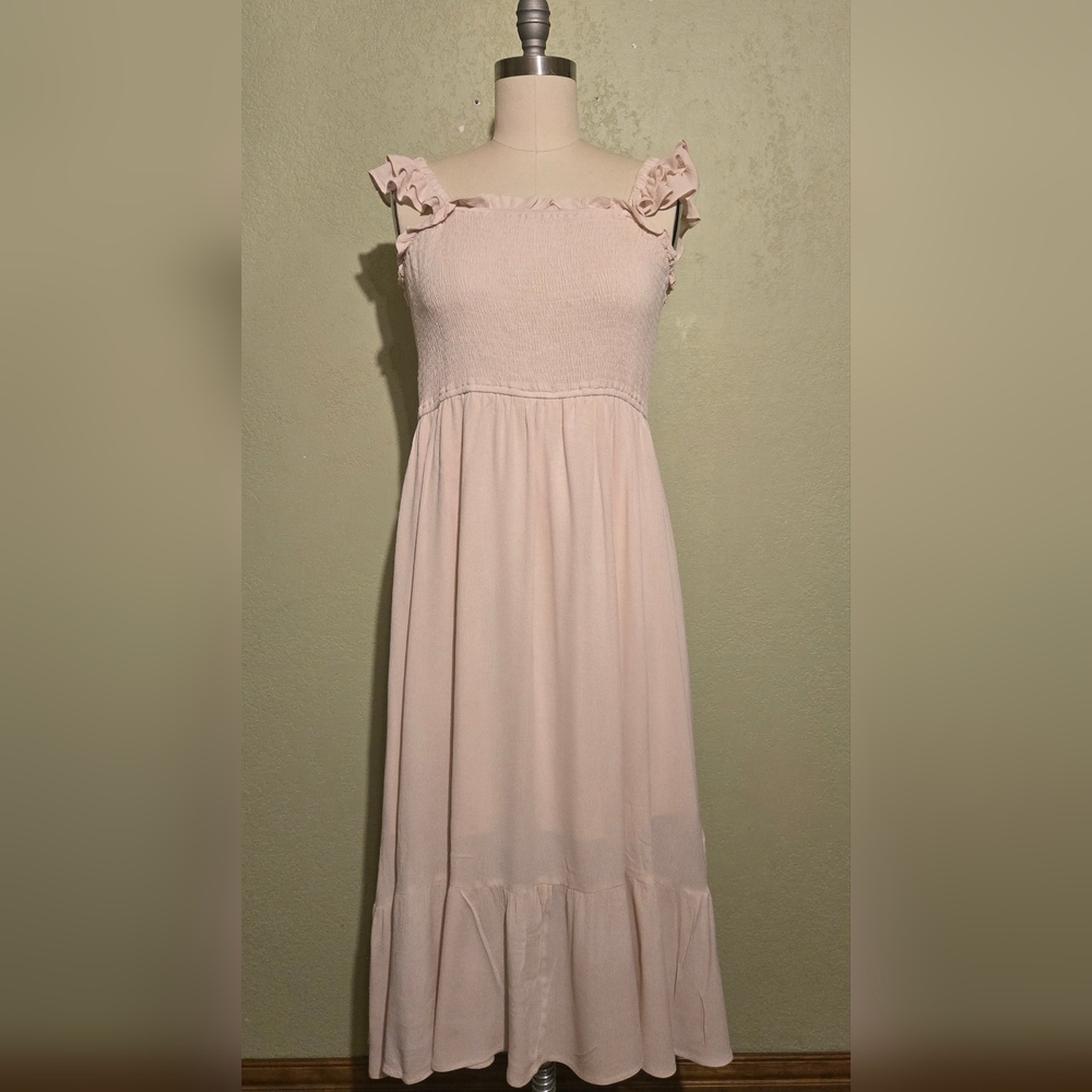 Jodifl Cream Ruffle Dress Size Large